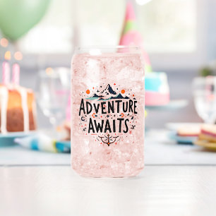 Adventure Awaits Can Glass