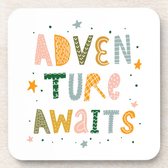 Adventure Awaits Coaster (Front)