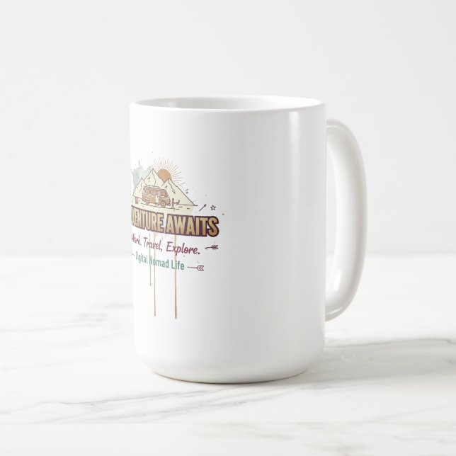 Adventure Awaits  Coffee Mug (Front Right)