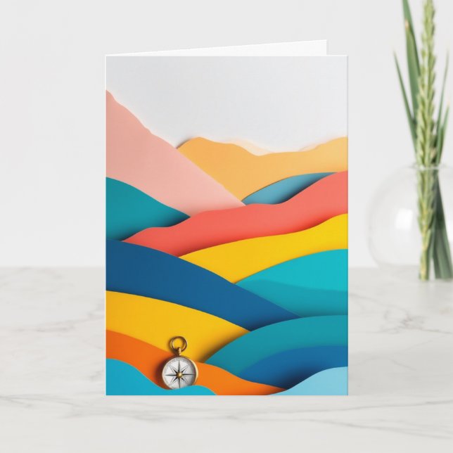 Adventure Awaits Compass Journey Card (Front)