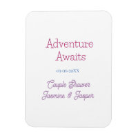 adventure awaits couple shower name date pink blue