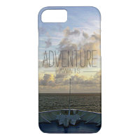 ADVENTURE AWAITS | CRUISE SHIP OCEAN SUNSET