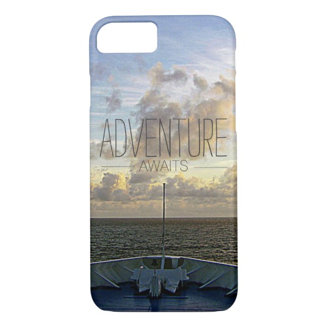 ADVENTURE AWAITS | CRUISE SHIP OCEAN SUNSET Case-Mate iPhone CASE (Back)