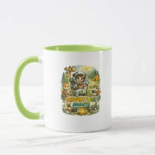 Adventure Awaits Cute Camping Coffee Mug