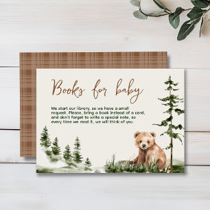 Adventure awaits cute forest bear baby shower enclosure card