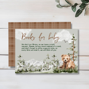 Adventure awaits cute forest bear baby shower enclosure card