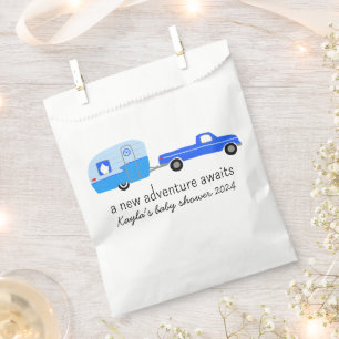Adventure Awaits Cute Truck & Trailer BABY SHOWER Favour Bags