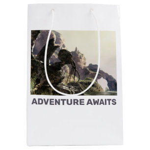 Adventure Awaits. Fantasy landscape Medium Gift Bag