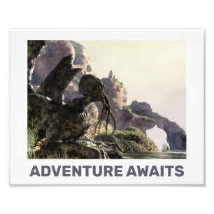 Adventure Awaits. Fantasy landscape Photo Print