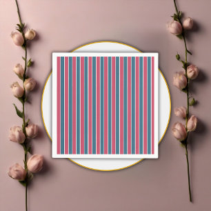 Adventure Awaits Festive Blue Pink Baby Shower Napkin