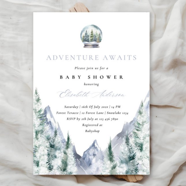 Adventure Awaits Forest Baby Shower Invitation (Creator Uploaded)