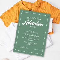 Adventure Awaits Forest Green Baby Shower