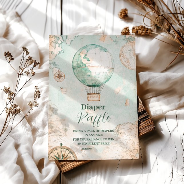 Adventure Awaits Gender Neutral Diapper Raffle Enclosure Card (Creator Uploaded)