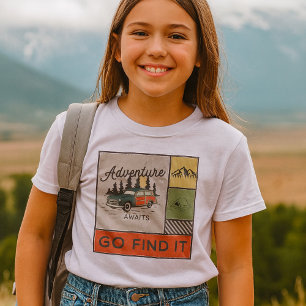 Adventure Awaits Go Find It Retro Camping Travel T-Shirt