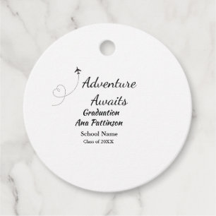Adventure awaits graduation add name school year favour tags