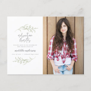 Adventure awaits graduation party photo invitation
