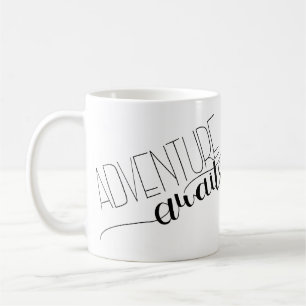 Adventure Awaits Hand-Lettered Mug