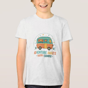 Adventure Awaits Happy Camper Tri-Blend Shirt
