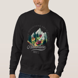 Adventure Awaits Hiking Camping and Outdoor Advent Sweatshirt