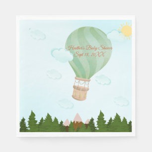 Adventure Awaits Hot Air Balloon Baby Shower Napkin