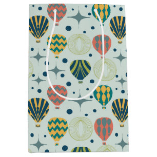 Adventure Awaits Hot Air Balloon Blue Medium Gift Bag