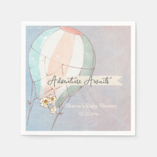 Adventure Awaits Hot Air Balloon Napkin