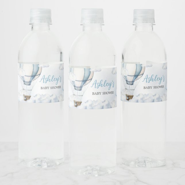 Adventure Awaits Hot Air Balloon  Water Bottle Label (Bottles)