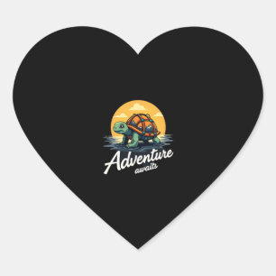 Adventure Awaits is Hiking Adventures is Outdoor A Heart Sticker