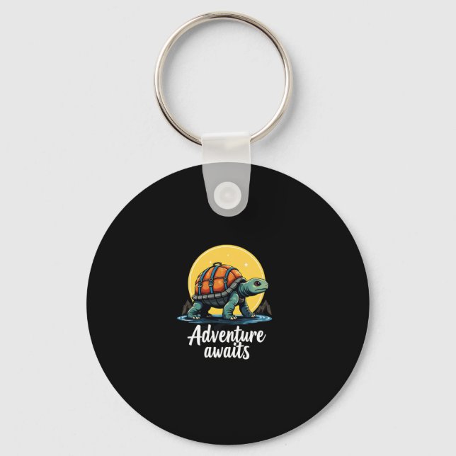 Adventure Awaits is Hiking Adventures is Outdoor A Key Ring (Front)