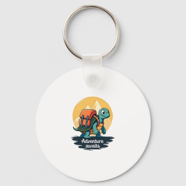 Adventure Awaits is Hiking Adventures is Outdoor A Key Ring (Front)