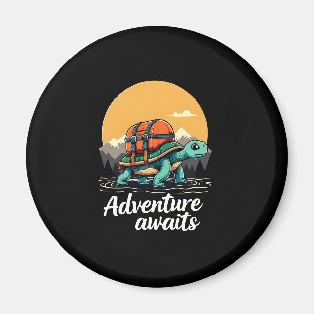 Adventure Awaits is Hiking Adventures is Outdoor A Magnet (Front)