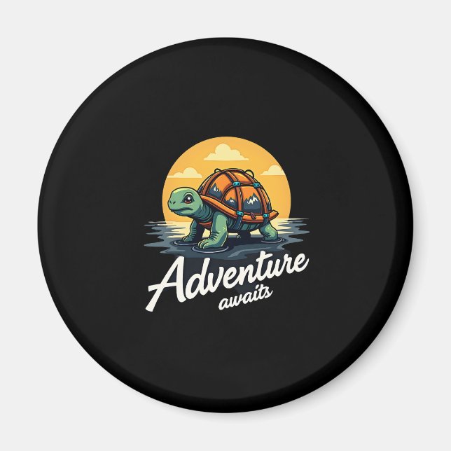 Adventure Awaits is Hiking Adventures is Outdoor A Magnet (Front)