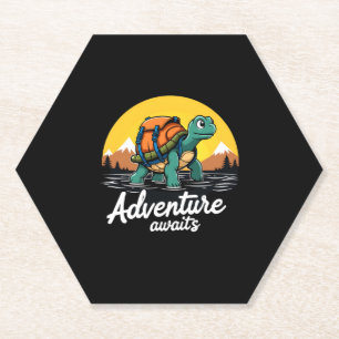 Adventure Awaits is Hiking Adventures is Outdoor A Paper Coaster