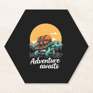 Adventure Awaits is Hiking Adventures is Outdoor A Paper Coaster