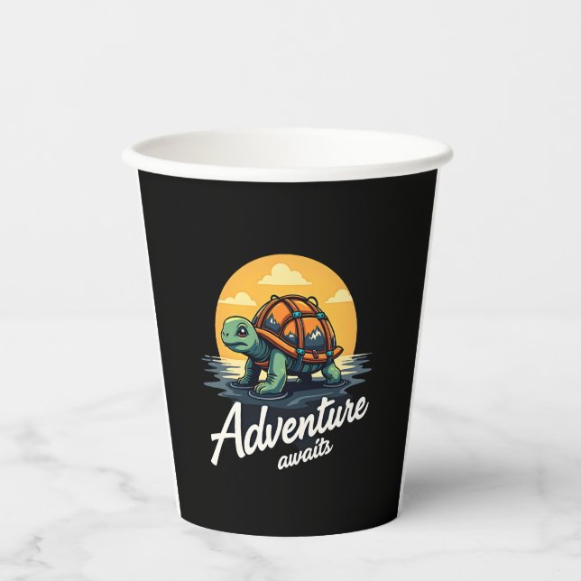 Adventure Awaits is Hiking Adventures is Outdoor A Paper Cups (Front)