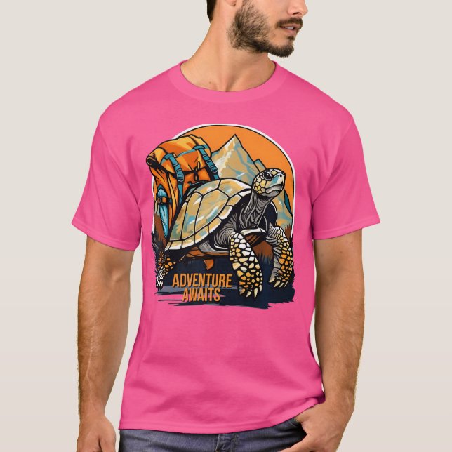 Adventure Awaits Is Hiking Adventures Is Outdoor A T-Shirt (Front)
