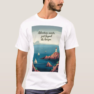 Adventure awaits, just beyond the horizon T-Shirt