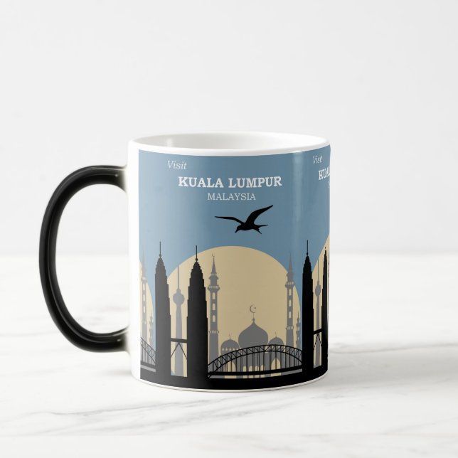 Adventure Awaits: Kuala Lumpur Malaysia Travel  Magic Mug (Left)