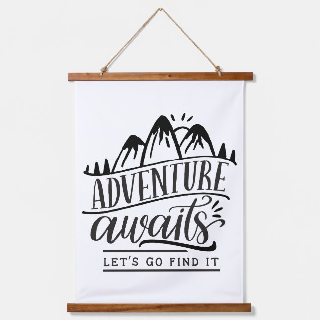Adventure awaits let's find it hanging tapestry (Front)