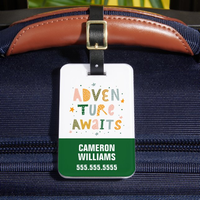 Adventure Awaits Luggage Tag (Front Insitu 2)