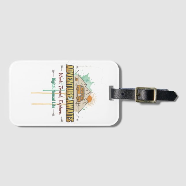 Adventure Awaits  Luggage Tag (Front Horizontal)