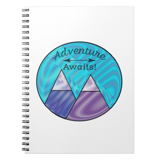 Adventure Awaits Mountain Peaks Notebook (Front)