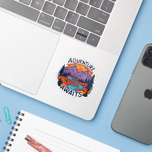 Adventure Awaits - Mountain Scene