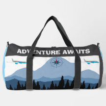 Adventure Awaits Mountain Skyline Travel Bag
