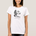 Adventure Awaits Mountain T-Shirt<br><div class="desc">Enjoy this hand-drawn mountain scene design that expresses a true wanderlust heart.</div>