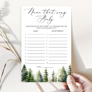 Adventure awaits Name that song baby shower game