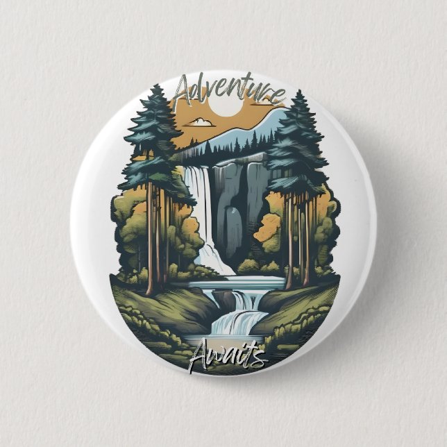 Adventure Awaits - Nature 6 Cm Round Badge (Front)