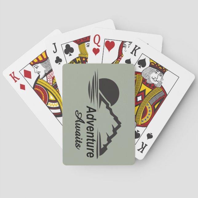 Adventure Awaits Nature Great Outdoors Playing Cards (Back)