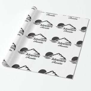 Adventure Awaits Nature Great Outdoors Wrapping Paper