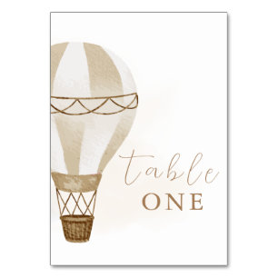 Adventure Awaits Neutral Baby Shower   Table Number